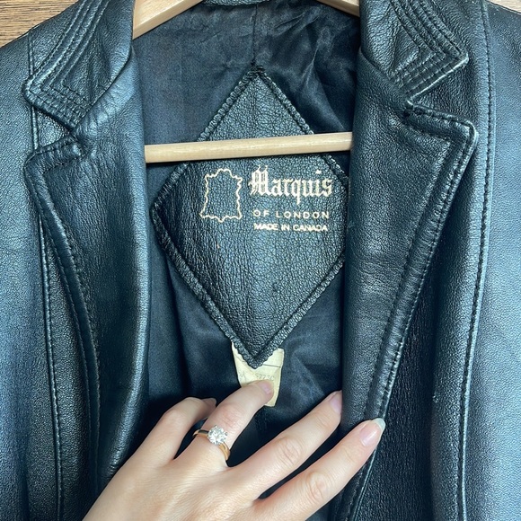 VINTAGE Genuine Leather Women’s Blazer ‘S’ - Picture 7 of 12